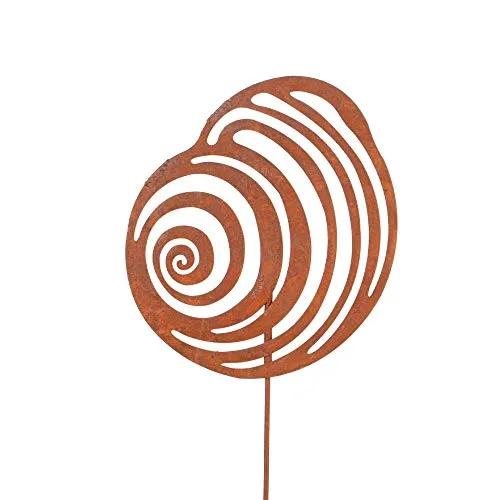 UNUS Gartenstecker Rost Muscheln Mittel