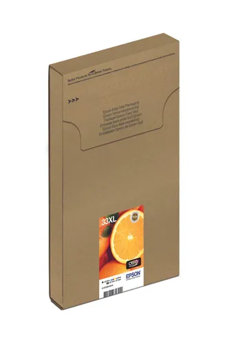 Epson 2569391 Original 33XL Tinte Orange - Multipack 5-farbig - Patronen mit brillanten Farben und scharfen Texten für Modelle wie XP-530, XP-630 und mehr. Sparen Sie mit Einzelpatronen und genießen Sie niedrige Druckkosten!