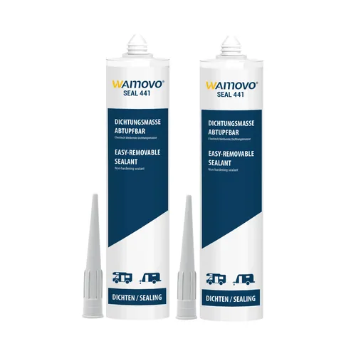 wamovo® Dichtstoff SEAL441 2 | 620 ml | abtupfbar | Grau | Industrie Dichtmasse