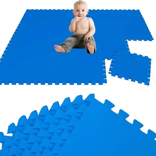 LittleTom 18 Teile Spielmatte - Kuschelweiche Puzzlematte für Babys - Puzzlematten für Kinder ab Null, 100% weichmacherfrei und antiallergen. Ideal zum Spielen auf kaltem Boden mit extra Grip und verbesserter Verzahnung für unendliche Erweiterung.