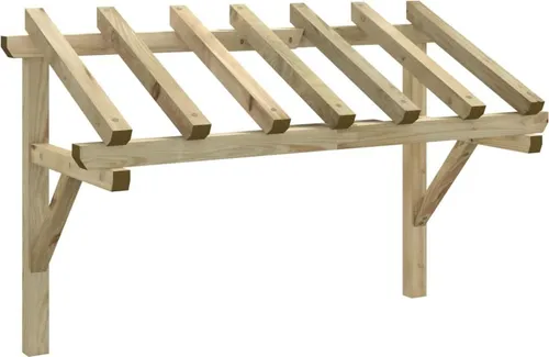 vidaXL Türvordach aus Kiefer Massivholz 200x100x100 cm von vidaXL