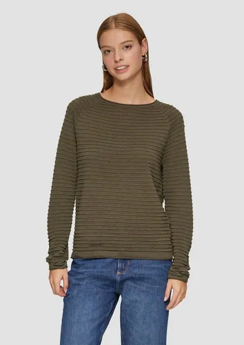 s.Oliver Strickpullover für Damen - Stylischer Rundhalsausschnitt mit Rollsaum, lange Raglanärmel und strukturierte Optik. Perfekt für lässige Looks in der Übergangszeit.