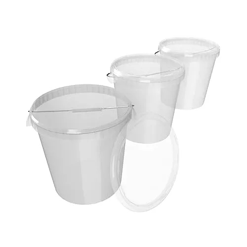 Eimer mit Deckel 30 Liter Made in Germany in weiß von FixedByU