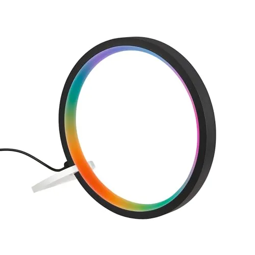 BRILONER LED Tischlampe mit Fernbedienung – RGBIC & dimmbar - Moderne RGBIC LED Tischlampe in Schwarz mit vielseitigen Lichteffekten. Ideal für stimmungsvolle Beleuchtung in Wohnräumen und beim Gaming. Dimmbar per Fernbedienung, mit Musiksensor und Timer-Funktion für individuelle Lichtgestaltung.