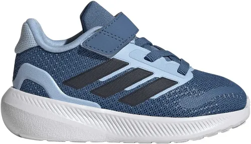 adidas Unisex Kinder Runfalcon 5 Schuh - Dusky Ink/Legend Ink/Glow Blue 27 - Bequemer Kinder-Laufschuh mit Klettverschluss, ideal für aktive Kids. Das atmungsaktive Obermaterial sorgt für Tragekomfort und eine optimale Passform.