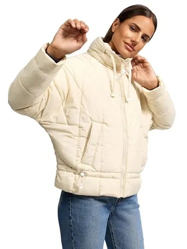 Navahoo Damen Steppjacke Oversized mit Fledermausärmeln - Funktionsjacke für den Übergang, wasser- und windabweisend, mit lässiger Oversize-Passform und praktischen Taschen für optimalen Komfort und Stil.