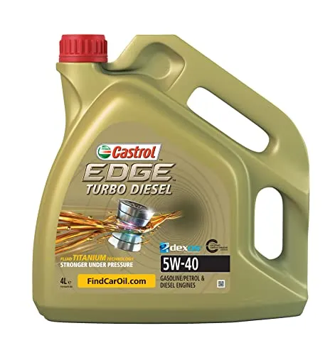 CASTROL Edge Turbo Diesel 5W-40 Motoröl 4L - Hochleistungs-Motoröl für Diesel, reduziert Ablagerungen und sorgt für maximale Motorleistung bei allen Bedingungen.