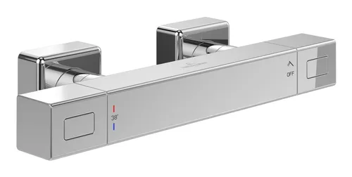 Villeroy & Boch Brause-Thermostat TVS00001800061 - Duscharmaturen mit elegantem eckigem Design, Wandmontage und temperaturregulierbarem Thermostat für maximalen Komfort und Sicherheit.