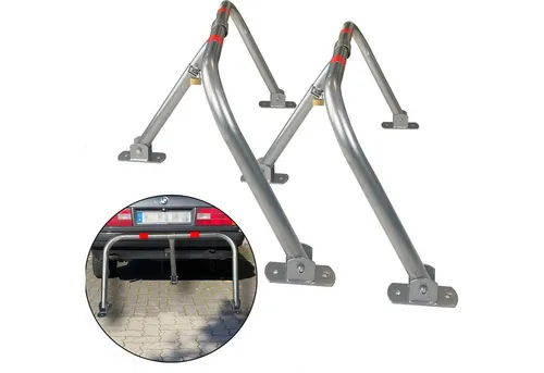 TRUTZHOLM Parkplatzsperre Set 2x abschließbar 43 x 80 cm - Absperrpfosten Set zur effektiven Sicherung Ihrer Parkplätze. Robuste Metallkonstruktion mit einfachem Schließmechanismus schützt vor unbefugtem Parken.