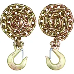 VEVOR 2x Abschleppkette G80 3,22T - Weihnachtsbeleuchtung - Hochwertige Abschleppkette mit 3,22 Tonnen Tragfähigkeit, ideal für sicheres Transportieren und Rückearbeiten, entspricht DOT-Standards.