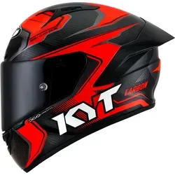 KYT NZ Race Carbon Competition Helm, rot, Größe M für Männer - Motorradhelm mit Tri-Composite-Schale für optimale Stoßfestigkeit, windkanalgetesteter Spoiler für Stabilität und Aerodynamik sowie hervorragende Luftzirkulation für maximalen Komfort.