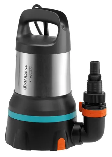 Gardena Klarwasser Tauchpumpe 11000 l/h - Effizient und zuverlässig - Wasserpumpen, ideal für die schnelle Entwässerung mit einer Förderleistung von 11000 l/h und integriertem Aquasensor für automatischen Betrieb.