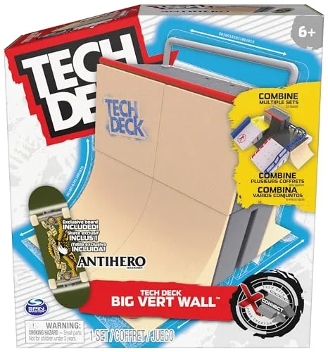 Tech Deck, X-Connect Starter-Set Rampenset mit authentischem Fingerboard und Zubehör (Sortierung, Zufallsauswahl)