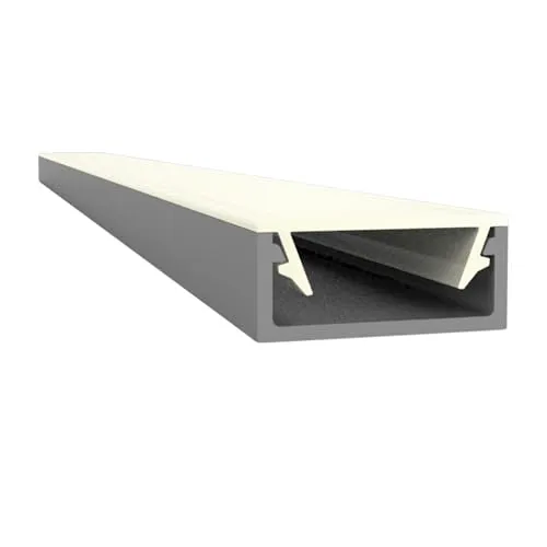 LED-Gigant LED Aluminium Profil ink. Opaler Abdeckung - Alu Profil für LED Streifen/Strips - Abmessung: 2000mm x 15mm x 7mm, 910007