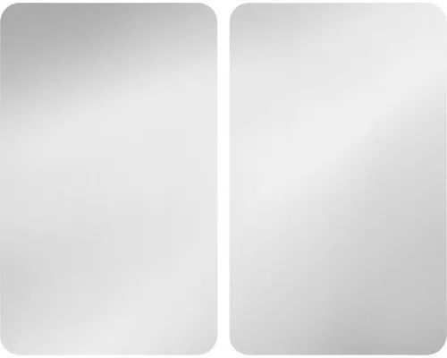 Herdabdeckplatten Universal Silber 2er Set