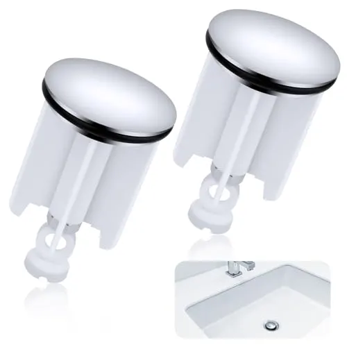 Universal Waschbeckenstöpsel 40mm - 2 Stück - Hochwertige Abflussstopfen für Standard-Spülbecken, einfach zu installieren und individuell einstellbar. Effektive Abdichtung verhindert Gerüche und sorgt für einen sauberen Abfluss.
