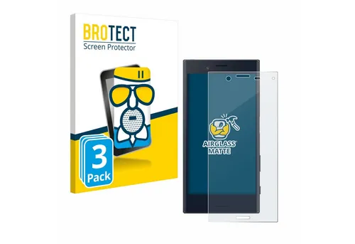 BROTECT Displayschutzglas Folie für Sony Xperia X Compact, 3 Stück, Schutzfolie Glas Panzer Display Schutz matt
