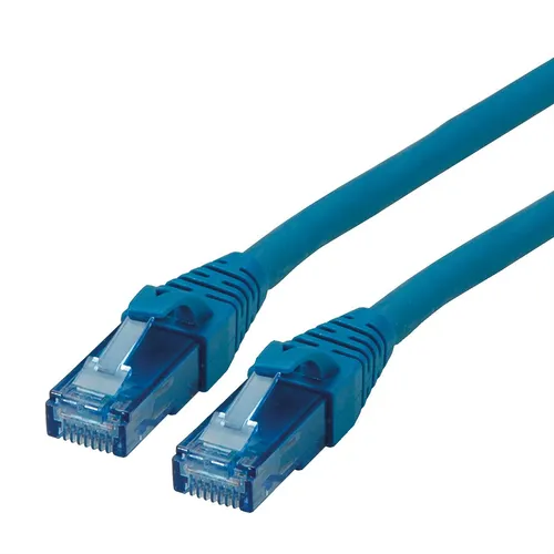 Roline Patch-Kabel RJ-45 (M) zu RJ-45 (M) 20 m UTP CAT 6a blau - Netzwerkkabel mit 20 m Länge, ideal für schnelle Datenübertragung und stabilen Netzwerkanschluss in großen Räumen oder Büros.