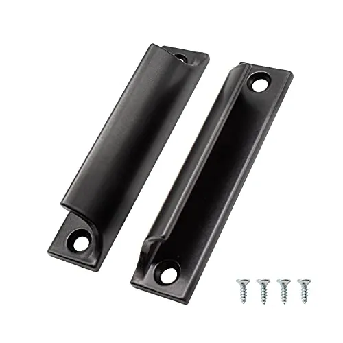 AMONENZ 2 Stück 90mm Schwarze Aluminium Möbel Türgriffe