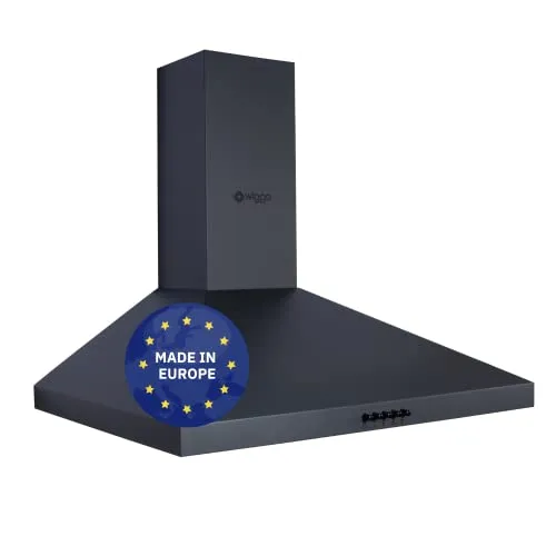 Wiggo Dunstabzugshaube 60cm – Wandhaube mit LED-Beleuchtung & 3 Leistungsstufen