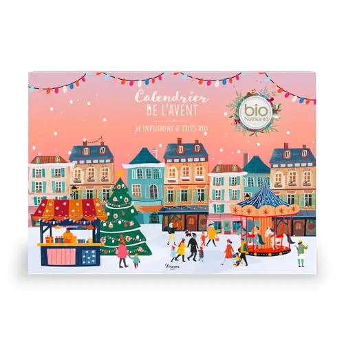 Vitavea BioNutrisanté – Adventskalender 2025 – Sortiment mit 24 Tees & Aufgüssen – Weihnachtsbox – Geschenkidee für Frau/Herren – Gourmandes und Bio – Entspannung, Verdauung, Flucht, Schlaf