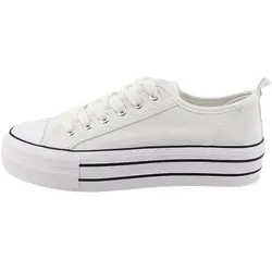 Tom Tailor Sneakers in Weiß - 39 - Sneaker mit Schnürung und rutschhemmender Laufsohle, ideal für sicheren Halt und Komfort im Alltag.