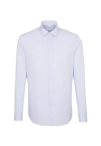 Seidensticker Herren Business Hemd Slim Fit Bügelfrei, Hellblau - Herrenhemden: Slim Fit Schnitt für eine maskuline Figur, bügelfrei und aus 100% Baumwolle für höchsten Tragekomfort, ideal für Büro und Freizeit.