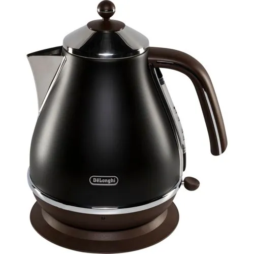 De Longhi Icona Vintage KBOV 2001.BK - 1,70 l Wasserkocher, stilvolles Vintage-Design für modernes Kochen