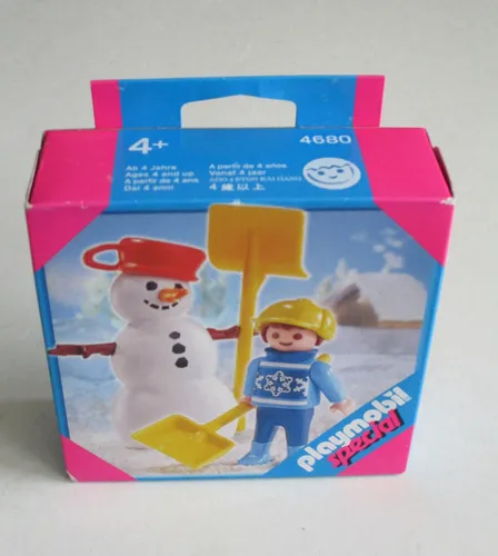 Playmobil Special 4680 - Junge mit Schneemann Schaufel - Rarität 2007 - NEU OVP
