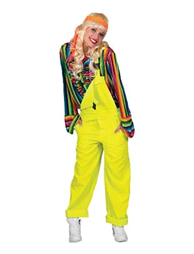 KULTFAKTOR GmbH 80er-Latzhose Neongelb S in gelb von Funny Fashion