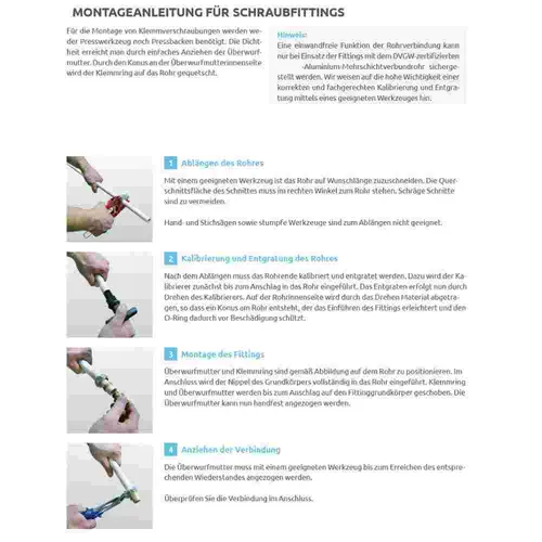Schraubfitting Kupplung 16 x 2 - 1/2