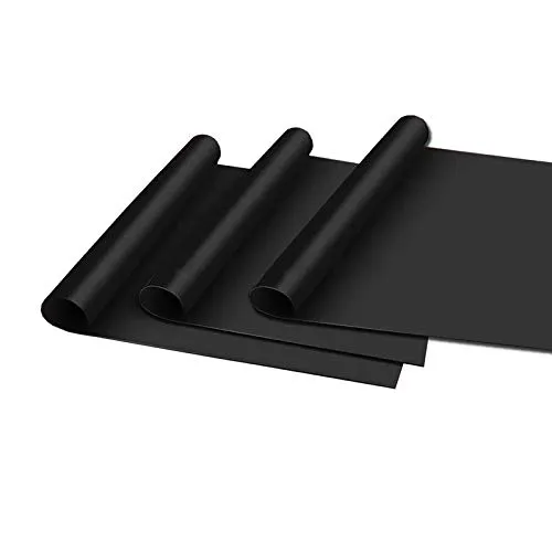 3er Set BBQ Grillmatte Antihaft Dauer Grillmatten Glasfaser Grillunterlage Bratfolie Grill Unterlage Backmatte
