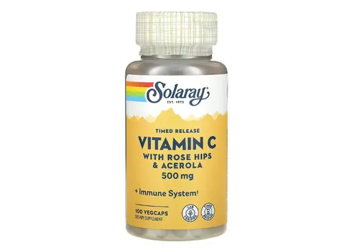 Solaray, Vitamin C mit zeitversetzter Freisetzung, 100 pflanzliche Kapseln