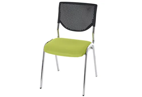 PROREGAL® Besucherstuhl Besucherstuhl HxBxT 83x49x58cm Stoff/Textil Sitz Grün stapelbar (1 St), stapelbar, schlicht und einfach