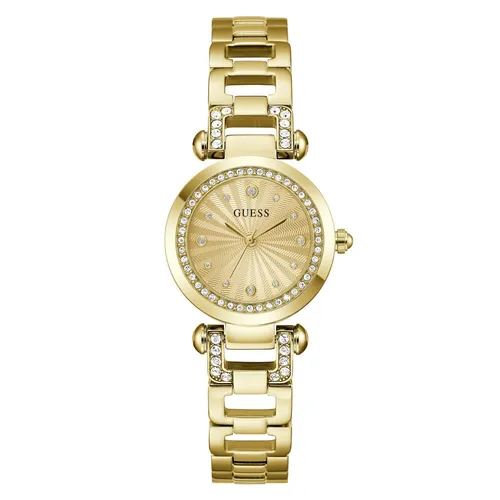 GUESS Watch GW0869L4 - Elegante Damenarmbanduhr - Armbanduhren für Damen, modische und klassische Uhr mit hochwertigem Gold Edelstahl Band, ideal für jeden Anlass und kommt in einer eleganten Geschenkbox.