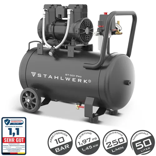 STAHLWERK Kompressor 10 bar 50 L – Leistungsstarker Druckluftkompressor