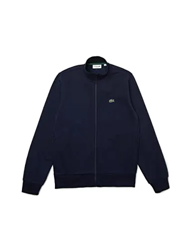 Lacoste Herren Zip-Up High Neck Fleece Jacke, Marine, XL