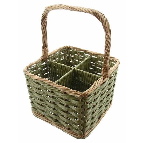 Frank-Flechtwaren Flaschenträger Weidengeflecht, grün von Frank Flechtwaren