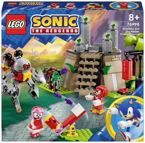 LEGO Sonic the Hedgehog Knuckles und der Schrein des Master Emerald (76998) - Spannendes Bauspielzeug mit 4 Chaos Emeralds, Minifiguren und interaktivem Katapult für kreative Abenteuer!