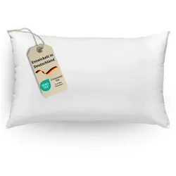 sleepling Kopfkissen Faserkissen, Füllung: Polyester, Seitenschläfer, Rückenschläfer, Bauchschläfer, Inlet Sofakissen, Zierkissen und Dekokissen, atmungsaktiv weiß 50 cm x 70 cm