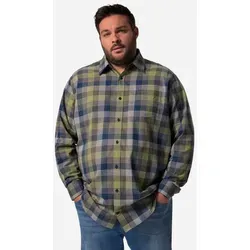 Men Plus Kurzarmhemd Karohemd Langarm Kentkragen Comfort Fit 7XL