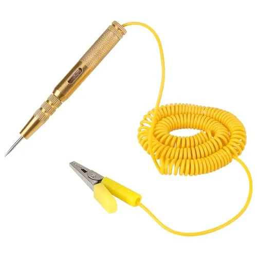 XASTRO Stromprüfer kfz mit Krokodilklemme,Auto Spannungsprüfer 6V/12V /24V mit Auto Prüflampe Krokoklemme Federdraht für Autos Motorrädern