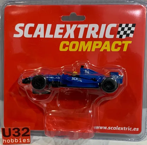Slot Car Scx scalextric Compact C10578S300 Formel Blue & White