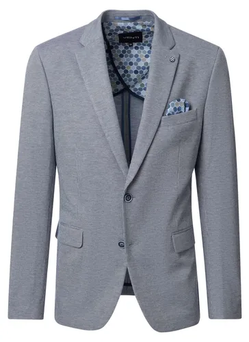 VENTI Herren Sakko FORMAL Revers Polyestermix Stretch Blau 48 - Stylisches VENTI Herren Sakko FORMAL mit modernem Reverskragen und elastischem Polyestermix für optimalen Tragekomfort. Ideal für formelle Anlässe und elegante Abende.