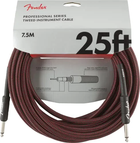 PRO 25 INST CABLE RED TWD in rot von Fender