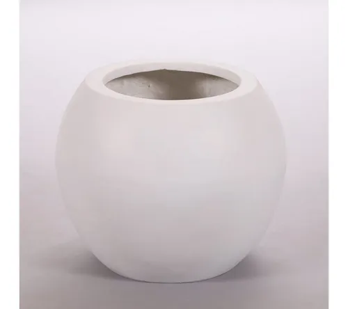 Elegant Einrichten Pflanzkübel Elegant Einrichten Pflanzkübel Fiberglas Ball D40xH32cm Perlmutt-Weiß (1 St)