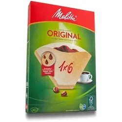 Melitta Kaffeefiltertüten Original 1x6 Naturbraun in weiß von Melitta