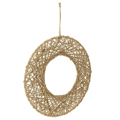 Dekorativer Ring aus Jutefasern für Boho-Tür- und Wanddekoration, 2 Stück