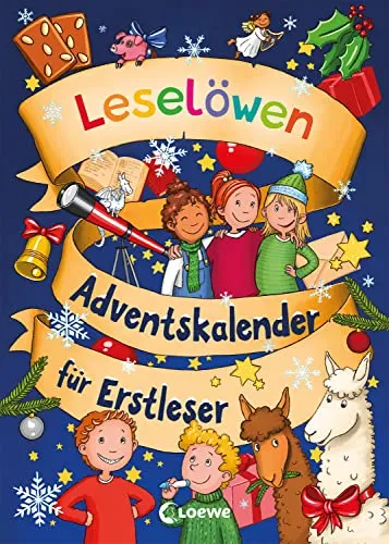 Leselöwen-Adventskalender für Erstleser - Adventskalender mit 24 bezaubernden Geschichten für die Weihnachtszeit, ideal für Erstleser und fördert die Lesefreude.