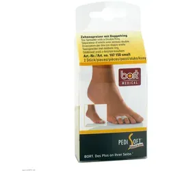 Bort PediSoft Zehenspreizer m.Doppel-Ring small 2 St in weiß von BORT